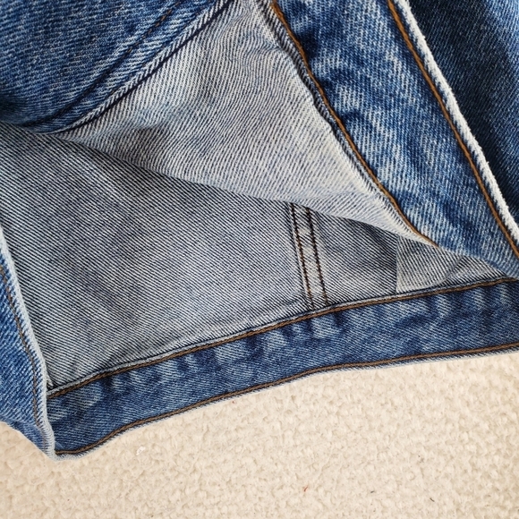 Vtg Y2K Vest M Western Grunge Boho Chic Rockabilly Cowgirl Blue Denim Barn Chore - Picture 9 of 11